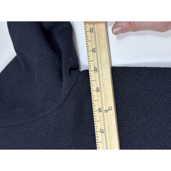 St John Collection by Marie Gray Cardigan Black 12 Ruffle Knit Tie Front - Picture 9 of 11